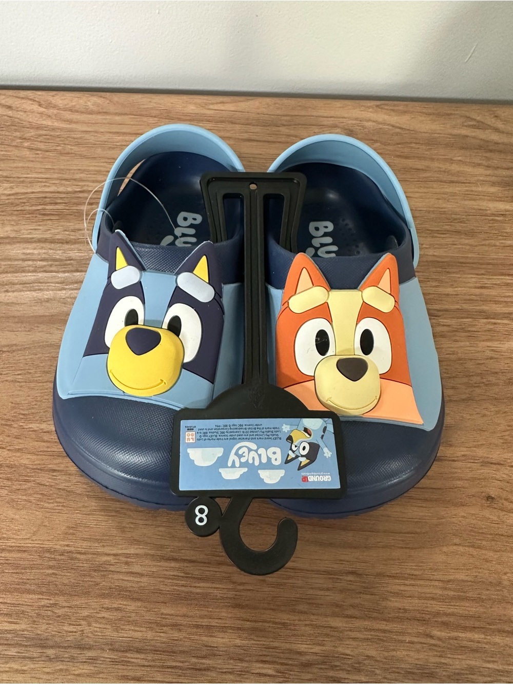 NWT Ground Up Bluey and Bingo Croc-Style Clog Shoes Size 8T